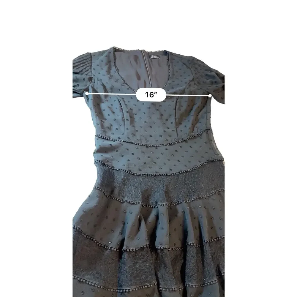 Bardot Black Mae Lace Dress - Size 6